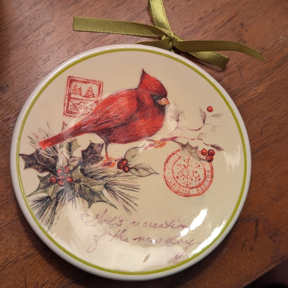 Susan Winget Mini Cardinal Plate